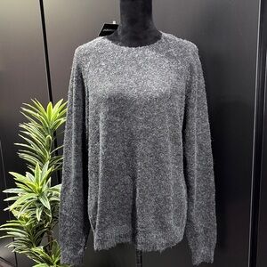 Permanent Wool Blend Pullover Sweater,rib knit cuff/waist/neck,soft winter warm